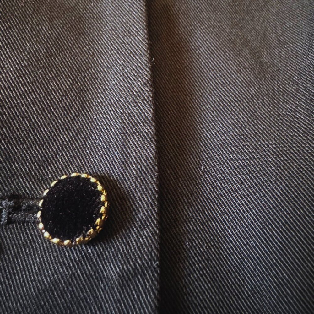 Reformation Black Oakley Peplum Vest with Velvet Buttons – Size 2 - Picture 3 of 3